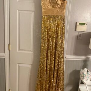 Gold Sequin  Evening Gown